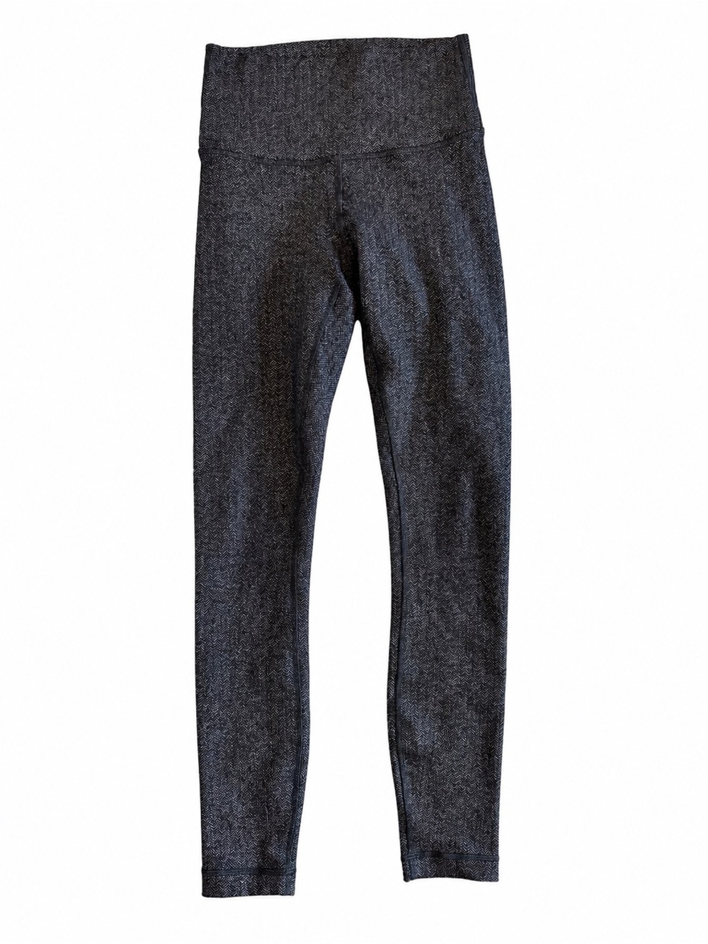 Lululemon Herringbone Leggings Dark Gray Size 4 High Rise Athletic Yoga Pants